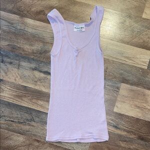 Michael Stars 100% American One Size Fits Most lilac shimmer tank